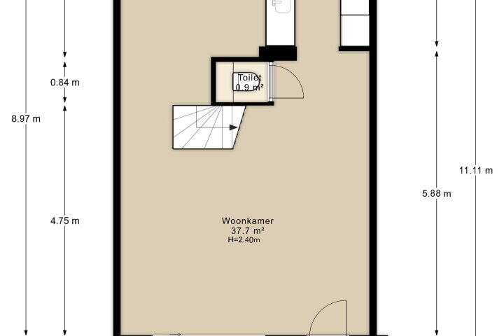 Plattegrond – Piet de Winterlaan 50, Amstelveen