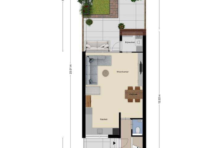 Plattegrond – Pieter Breughelstraat 1 A, Heemskerk