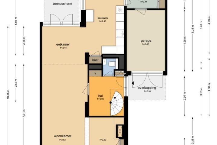 Plattegrond – Pieter Brueghellaan 3, Meppel