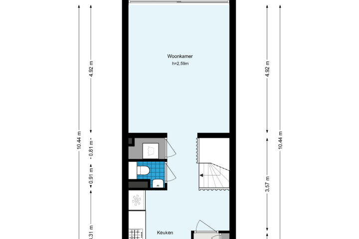Plattegrond – Pieter Calandlaan 409, Amsterdam