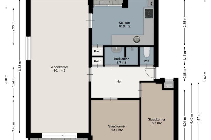 Plattegrond – Pieter de Hoochstraat 64, Almelo