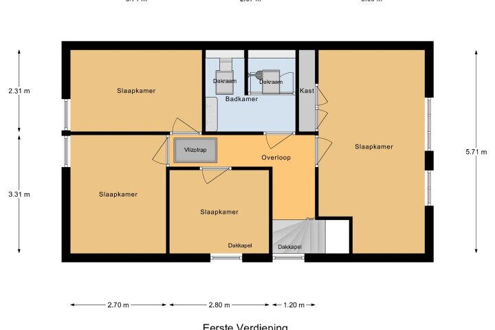 Plattegrond – Pieter Janszoon Jongstraat 72, Lutjebroek