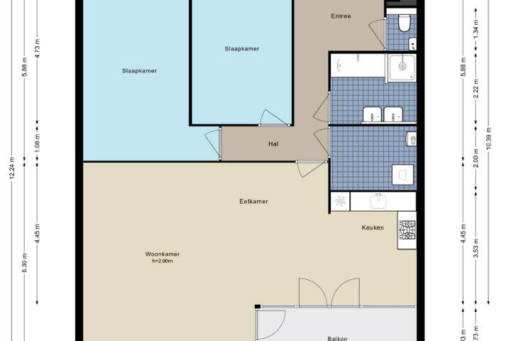 Plattegrond – Pieter Lastmanweg 5 B, Amstelveen