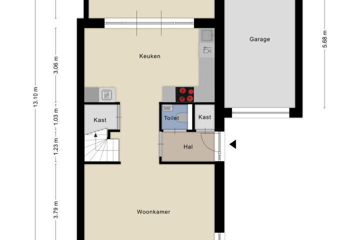 Plattegrond – Pieter Poststraat 26, Maastricht