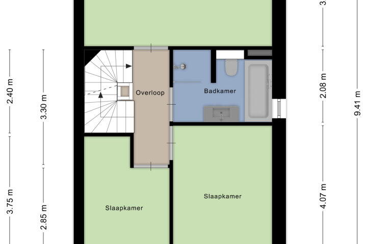 Plattegrond – Pieter Poststraat 26, Maastricht