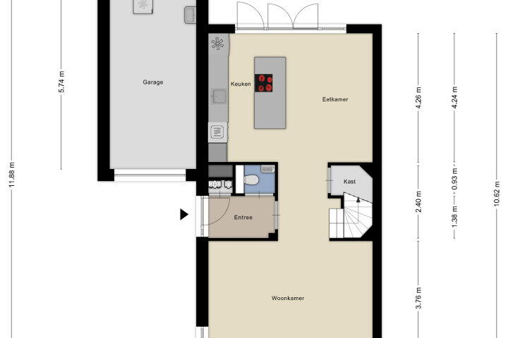 Plattegrond – Pieter Poststraat 28, Maastricht