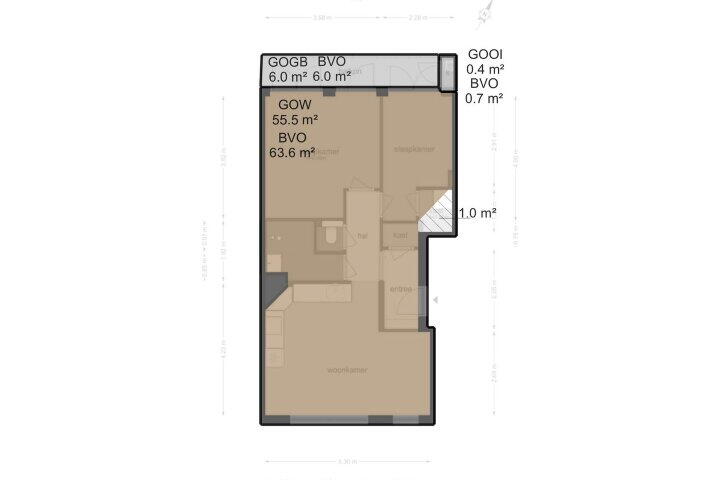 Plattegrond – Pieter van der Doesstraat 9 1, Amsterdam
