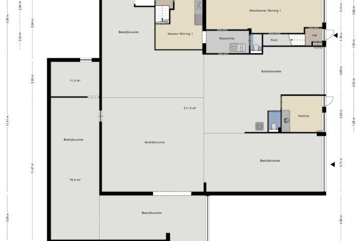 Plattegrond – Pieter Zeemanstraat 25 A, Wijchen
