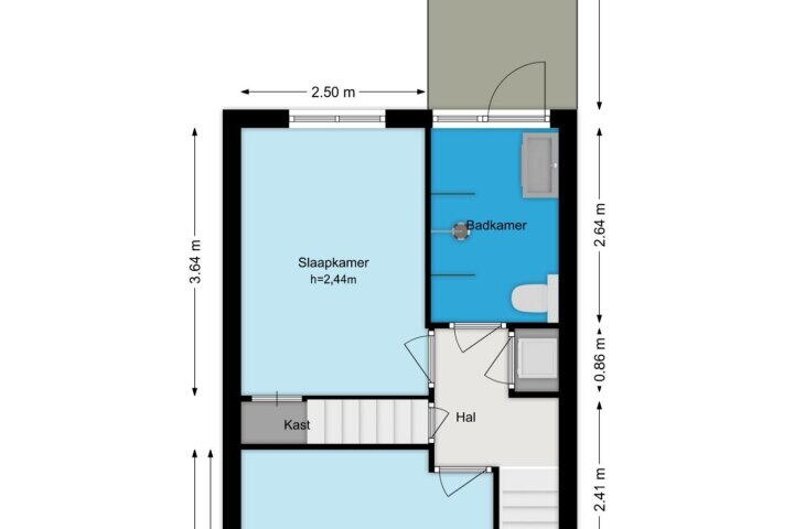 Plattegrond – Piet Heinstraat 17, Sliedrecht