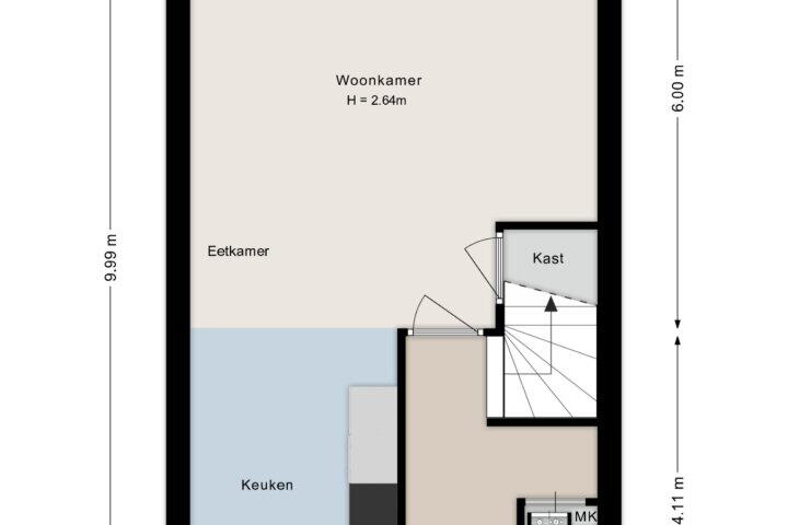 Plattegrond – Piet Heinstraat 6, Steenwijk