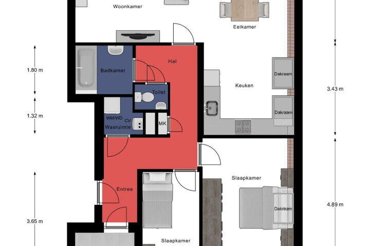 Plattegrond – Piet Petersstraat 14, Maasbree