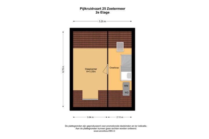 Plattegrond – Pijlkruidvaart 25, Zoetermeer