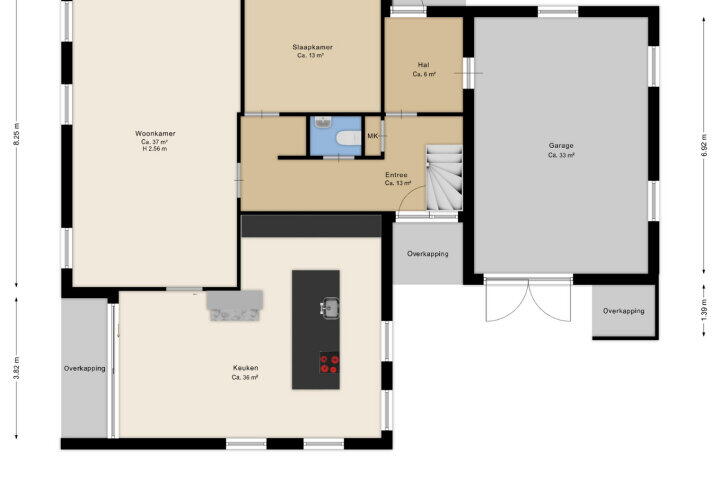 Plattegrond – Pinksterbloem 14, Beilen