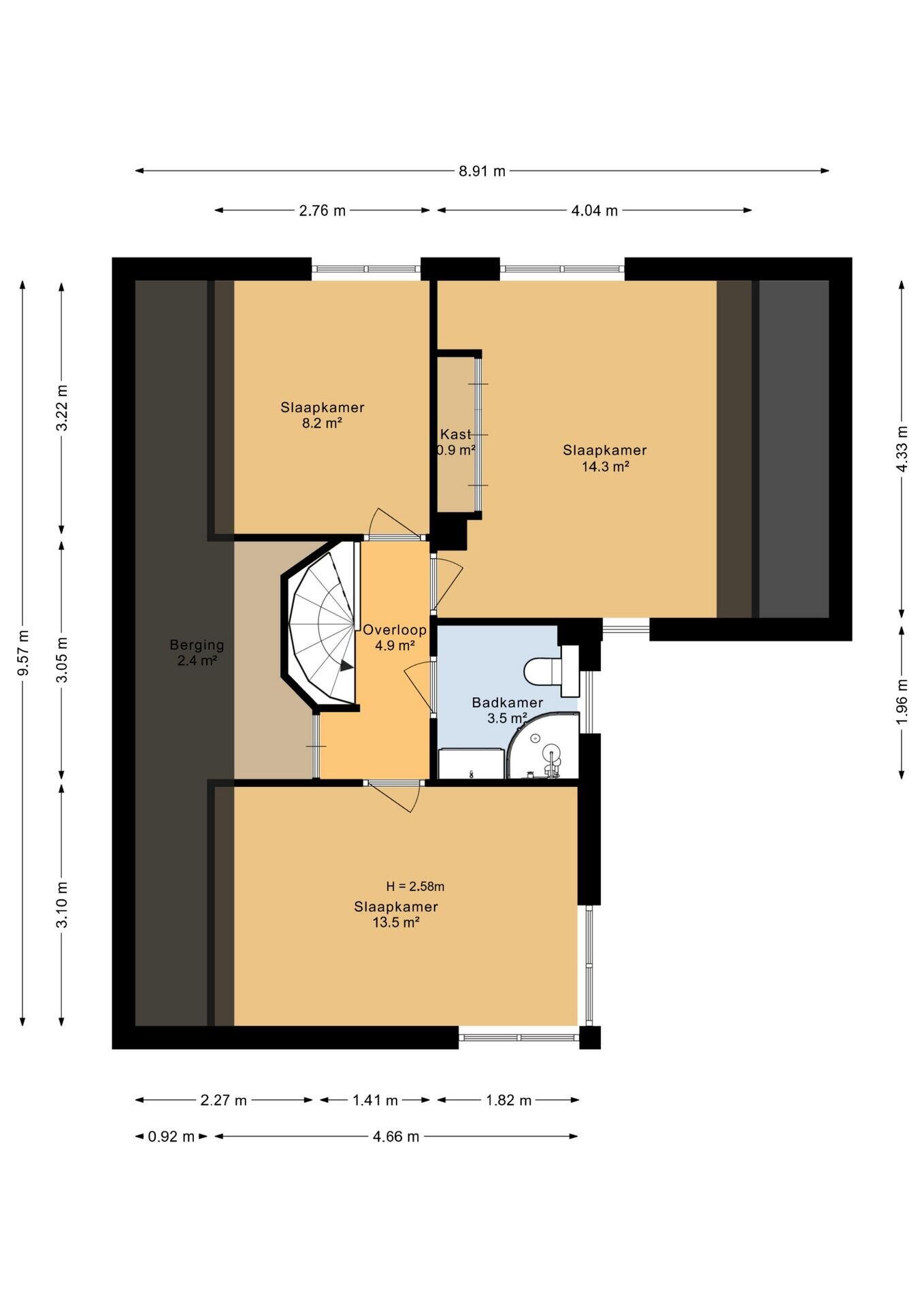Plattegrond 2 - Pinksterbloem 24, Roden