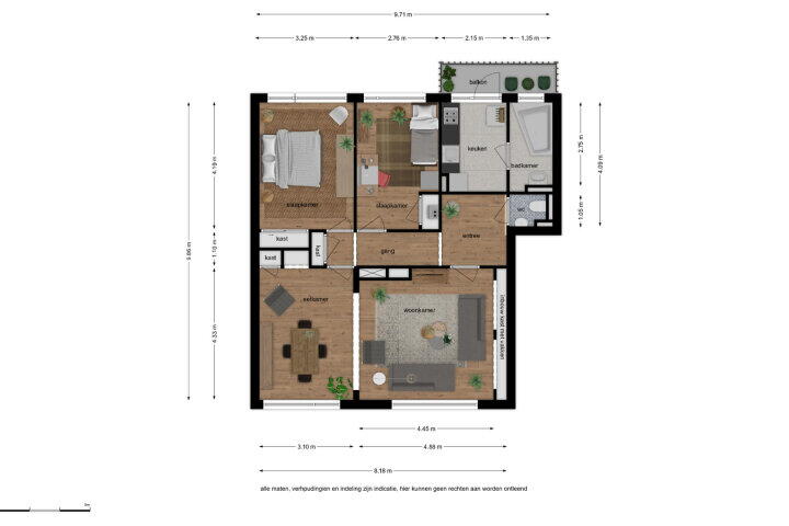 Plattegrond – Planciusplein 20 C, Breda
