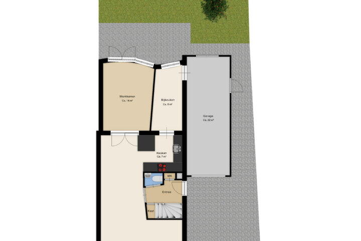Plattegrond – Planetenlaan 27, Assen