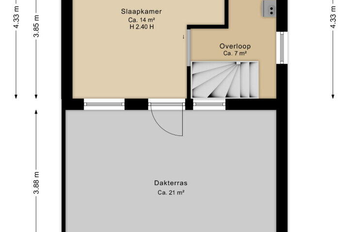 Plattegrond – Planetenlaan 27, Assen