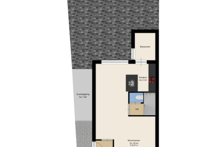 Plattegrond – Planetenlaan 62, Assen