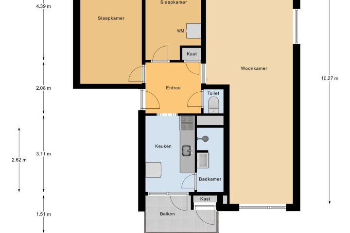 Plattegrond – Planetenstraat 47, Nijmegen