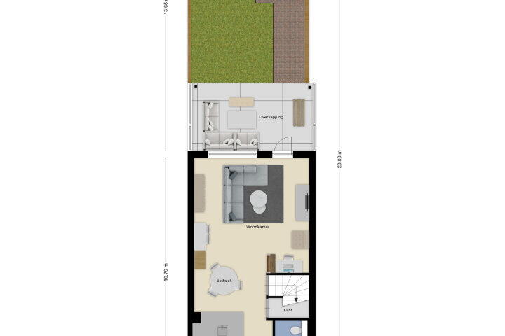 Plattegrond – Planken Wambuis 18, Roosendaal