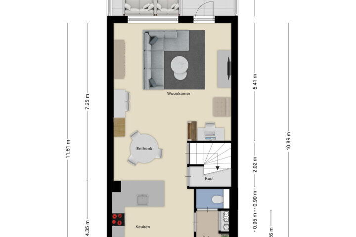 Plattegrond – Planken Wambuis 18, Roosendaal