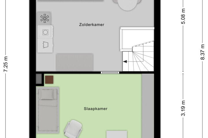 Plattegrond – Planken Wambuis 18, Roosendaal