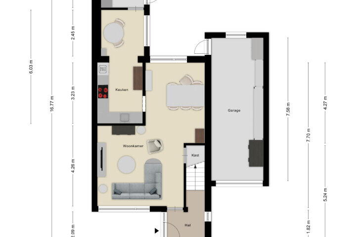 Plattegrond – Plantagebaan 35, Wouw