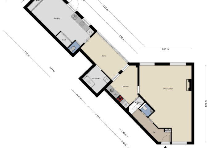 Plattegrond – Plantagobeemd 54, Maastricht