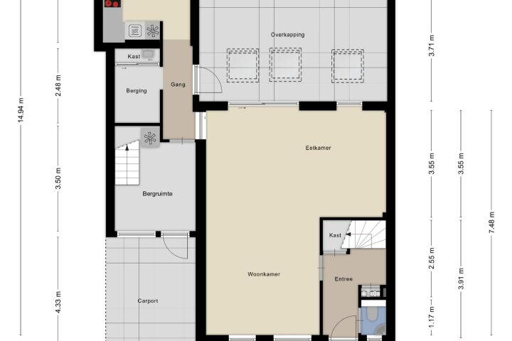 Plattegrond – Plataanhoven 27, Maastricht