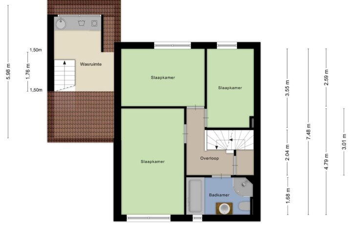 Plattegrond – Plataanhoven 27, Maastricht
