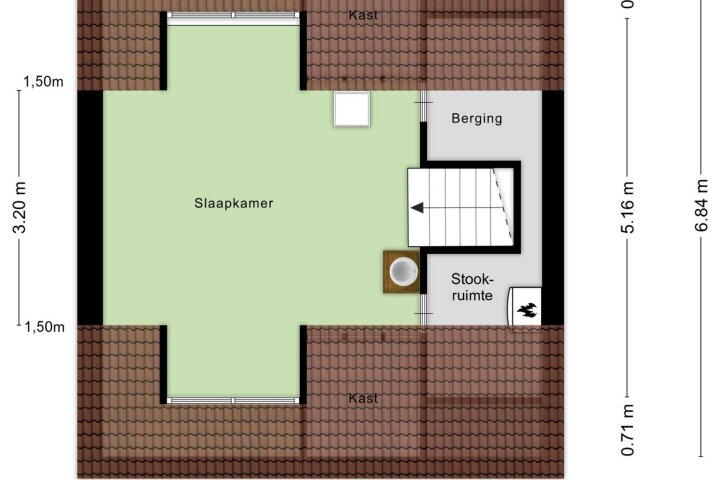 Plattegrond – Plataanhoven 27, Maastricht