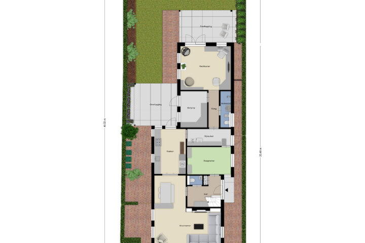Plattegrond – Platinadijk 66, Roosendaal