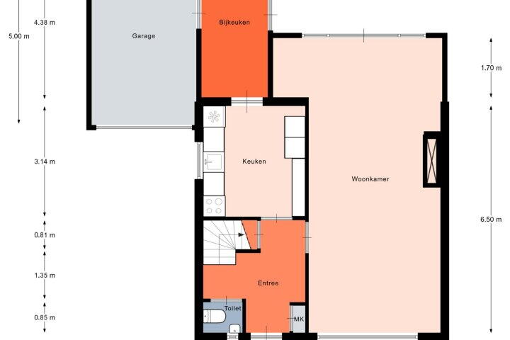Plattegrond – Poelakkers 10, Peize