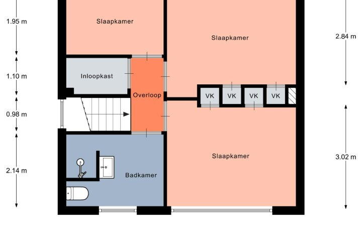Plattegrond – Poelakkers 10, Peize