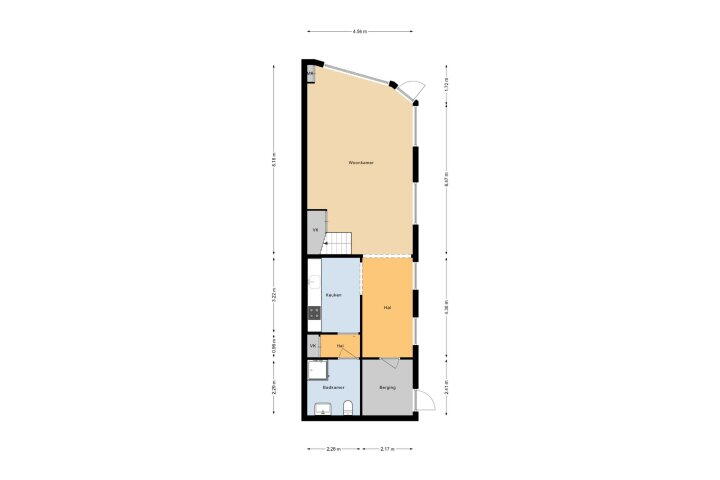 Plattegrond – Polderweg 62, Den Helder