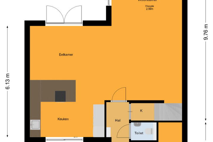 Plattegrond – Polluxstraat 52, Almere