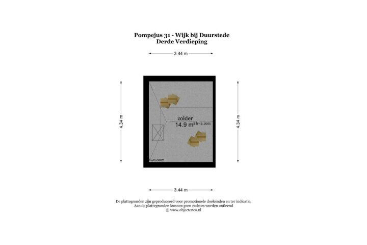 Plattegrond – Pompejus 31, Wijk bij Duurstede