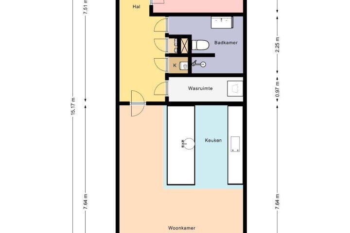 Plattegrond – Populier 3, Heerenveen
