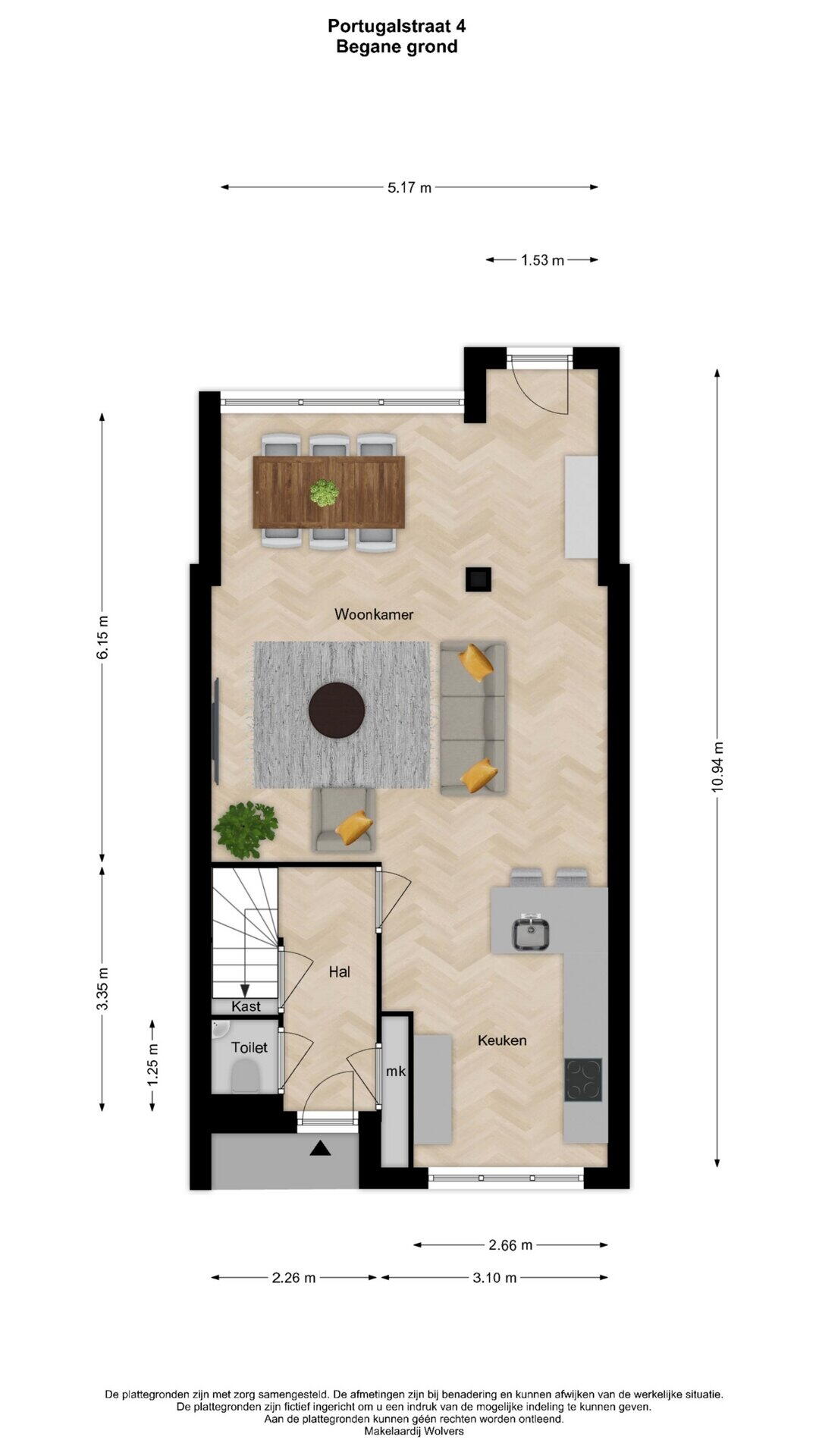 Plattegrond 1 - Portugalstraat 4, Alphen Aan Den Rijn