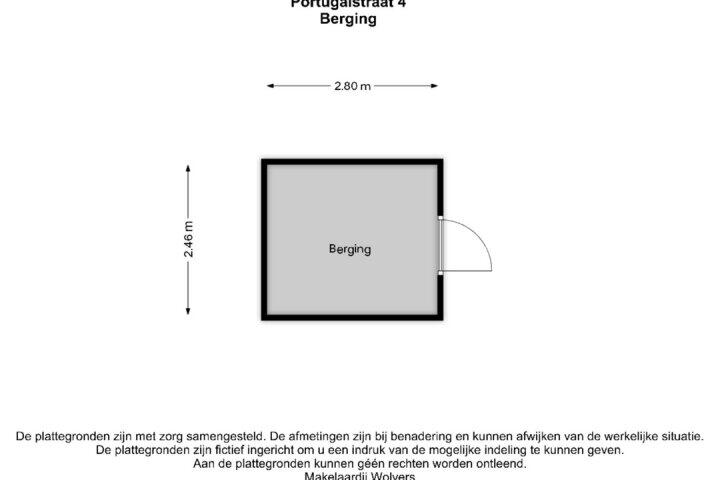 Plattegrond – Portugalstraat 4, Alphen Aan Den Rijn