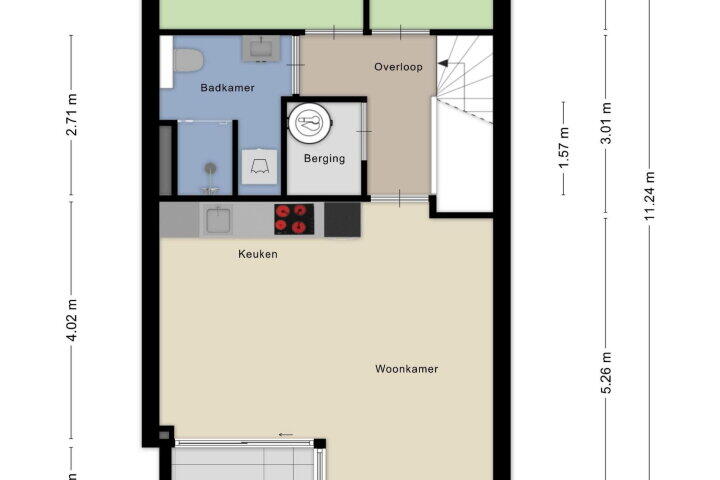 Plattegrond – Poststraat 39, Arnhem