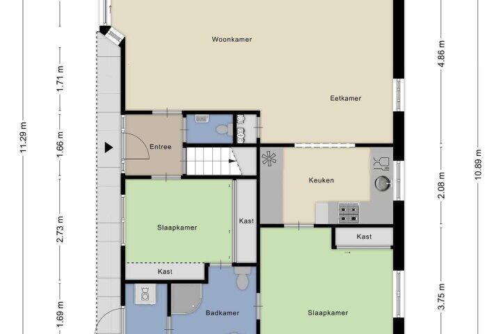 Plattegrond – Potdijk 8 D51, Markelo