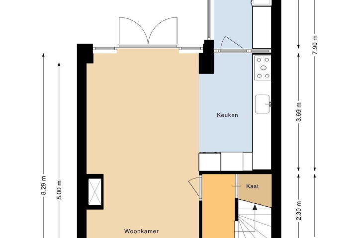 Plattegrond – Potgieterstraat 17, Heerhugowaard