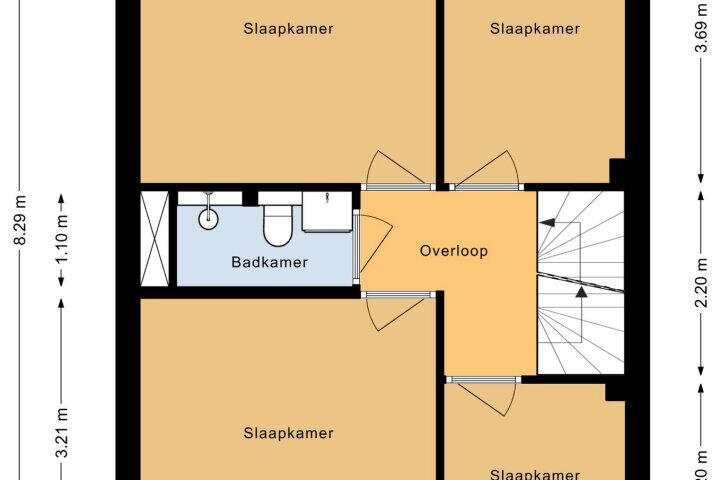 Plattegrond – Potgieterstraat 17, Heerhugowaard