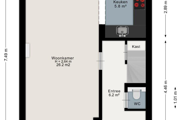 Plattegrond – Potgieterstraat 2, Steenwijk