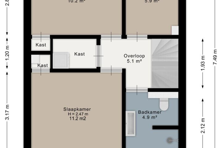 Plattegrond – Potgieterstraat 2, Steenwijk