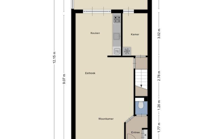 Plattegrond – Pottenbakker 34, Beuningen Gld