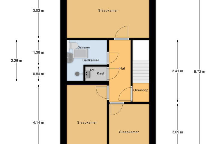 Plattegrond – Prattenburg 3, Vlissingen