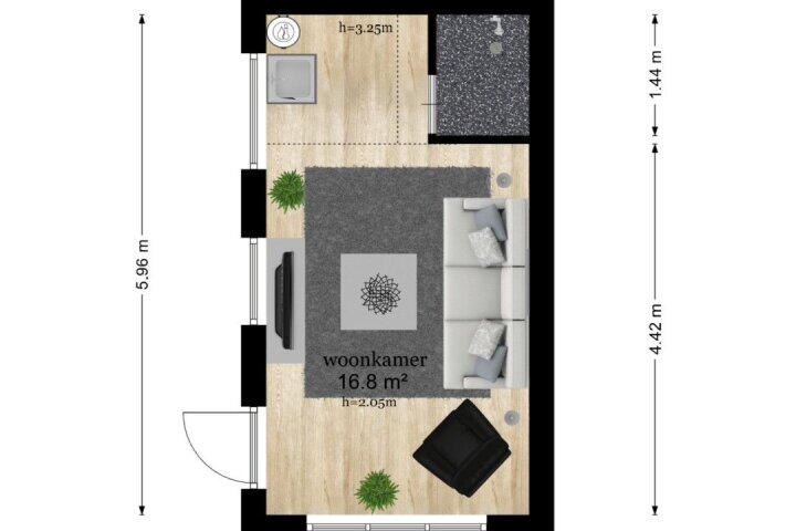 Plattegrond – Pr Beatrixlaan 19, Amerongen