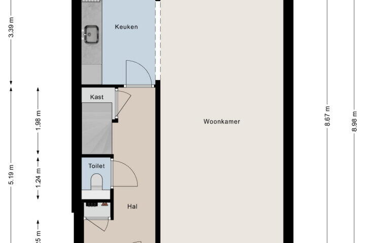 Plattegrond – Preistingestraat 35, Steenwijk